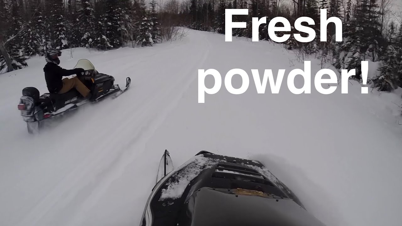 Ripping through the open trails on the old arctic cat!