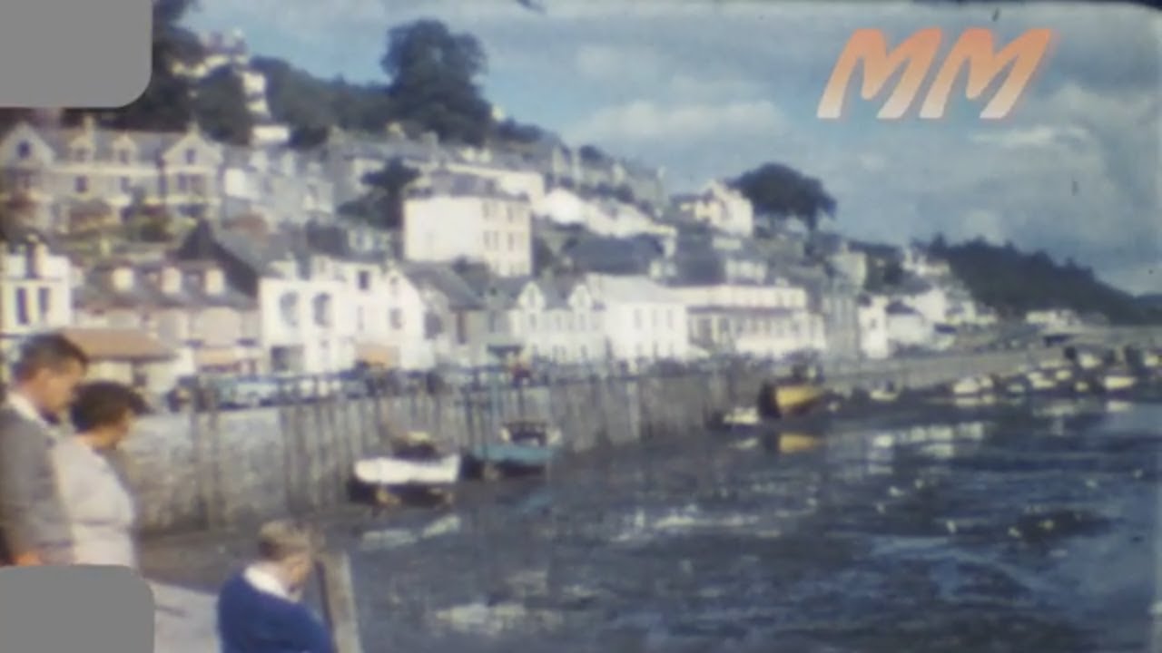Looe Cornwall early 1960s old cine film 386