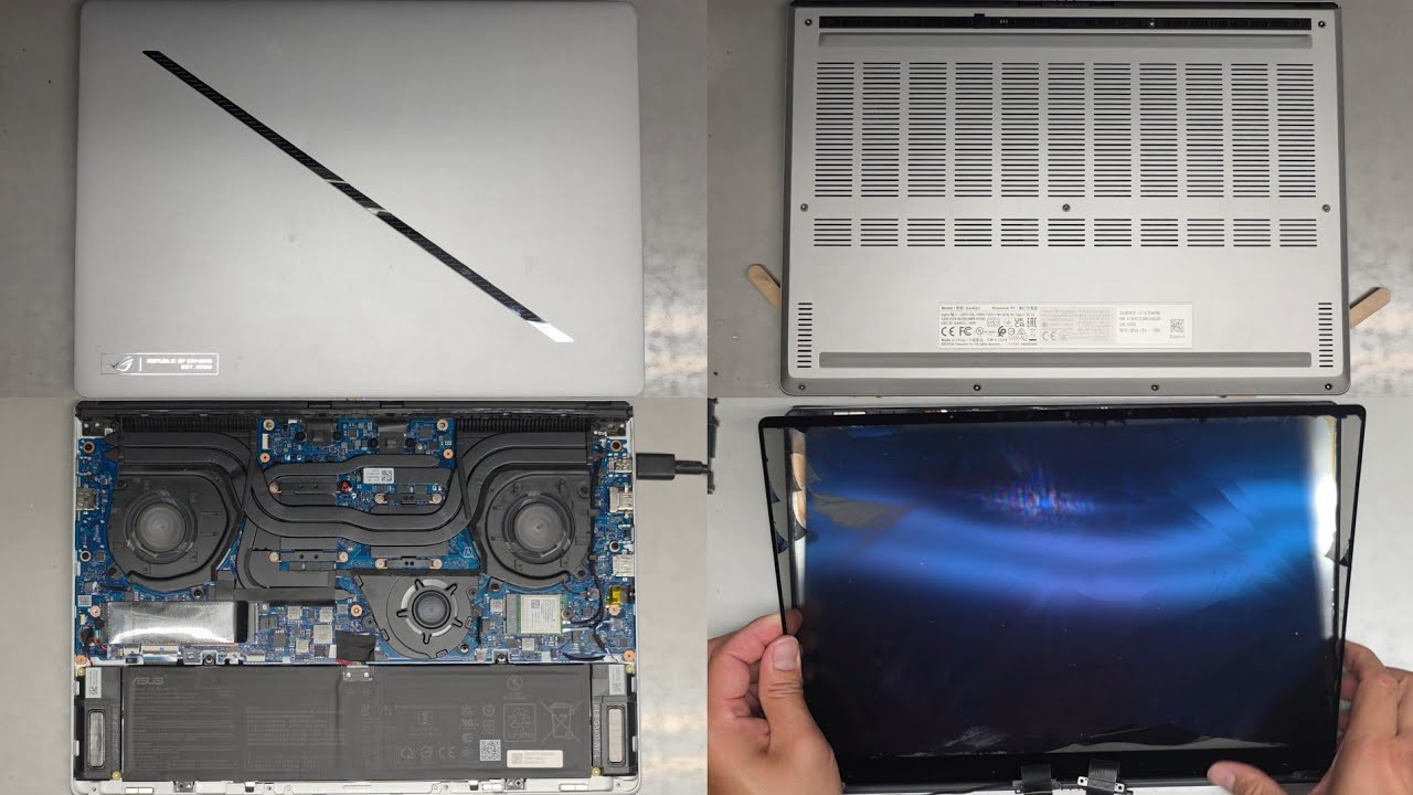 ASUS ROG Zephyrus G14 2024 GA403U Disassembly SSD Upgrade Battery LCD Screen Replacement Repair