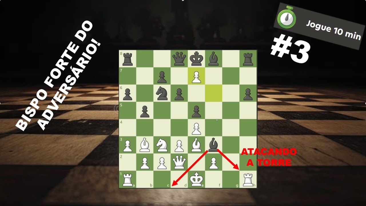 Partida de 10 minutos #3:   Bispo forte do adversário