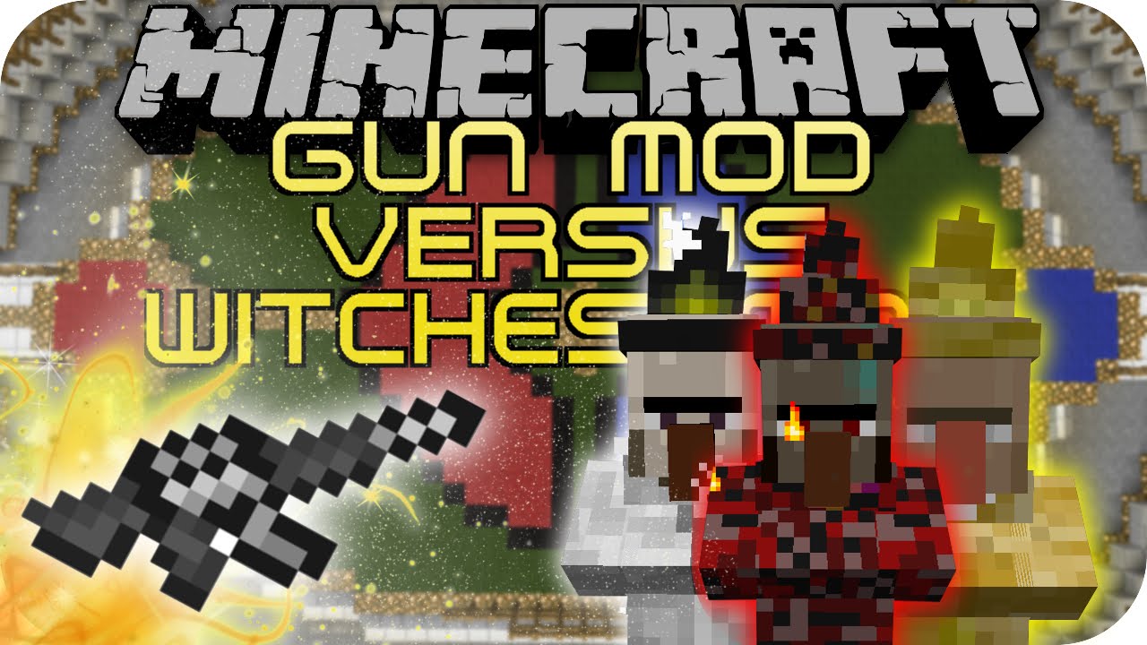 GUN MOD VS ELEMENTAL WITCHES (Minecraft Mod Battle #12)
