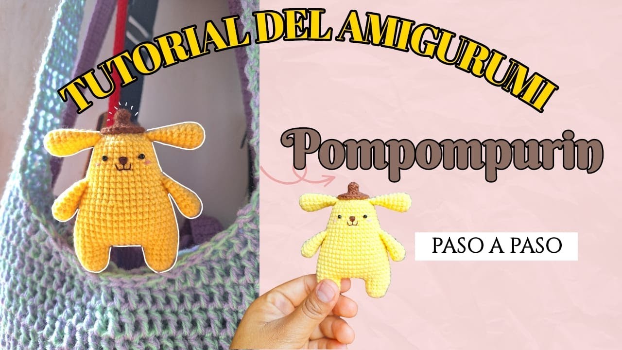 POMPOMPURIN en amigurumi: Tutorial Paso a Paso. Personajes de Sanrio a crochet.