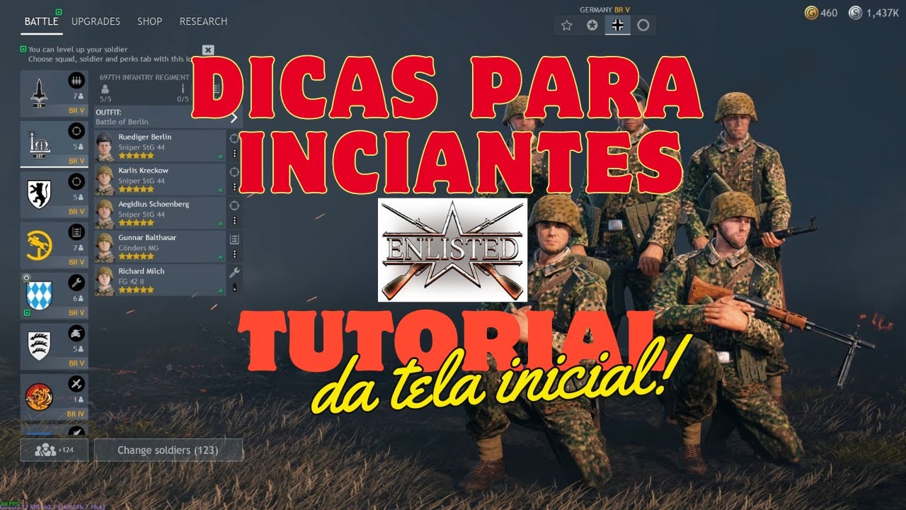 Enlisted Dicas para Iniciantes | Tutorial da Tela Inicial Atualizado