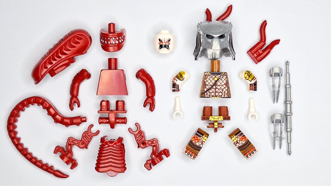 LEGO ALIEN VS PREDATOR MINIFIGURES. UNOFFICIAL LEGO