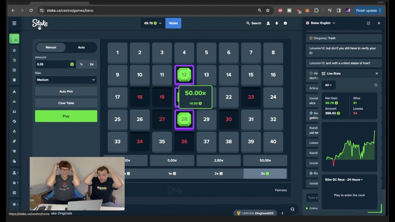 WE GOT a 50x ON KENO!