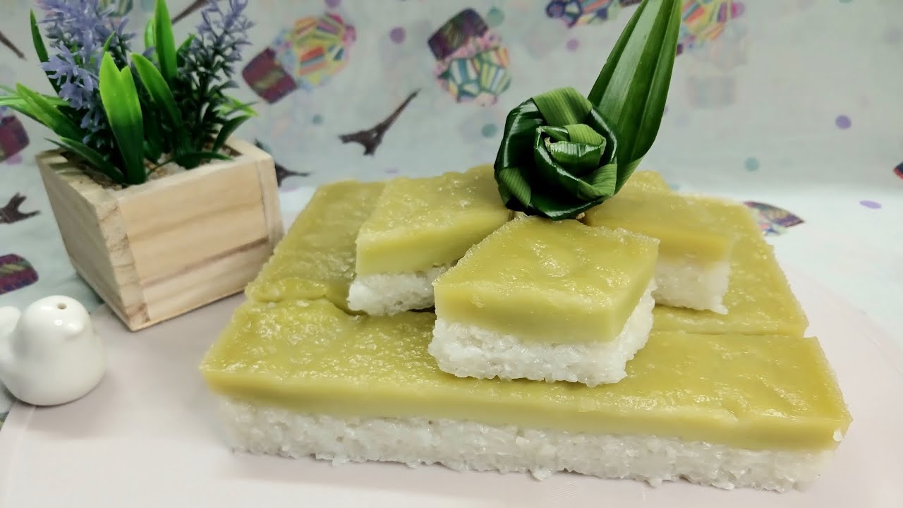 Kuih Pulut Seri Muka Tanpa Telur Dan Tepung Gandum / Gluten Free