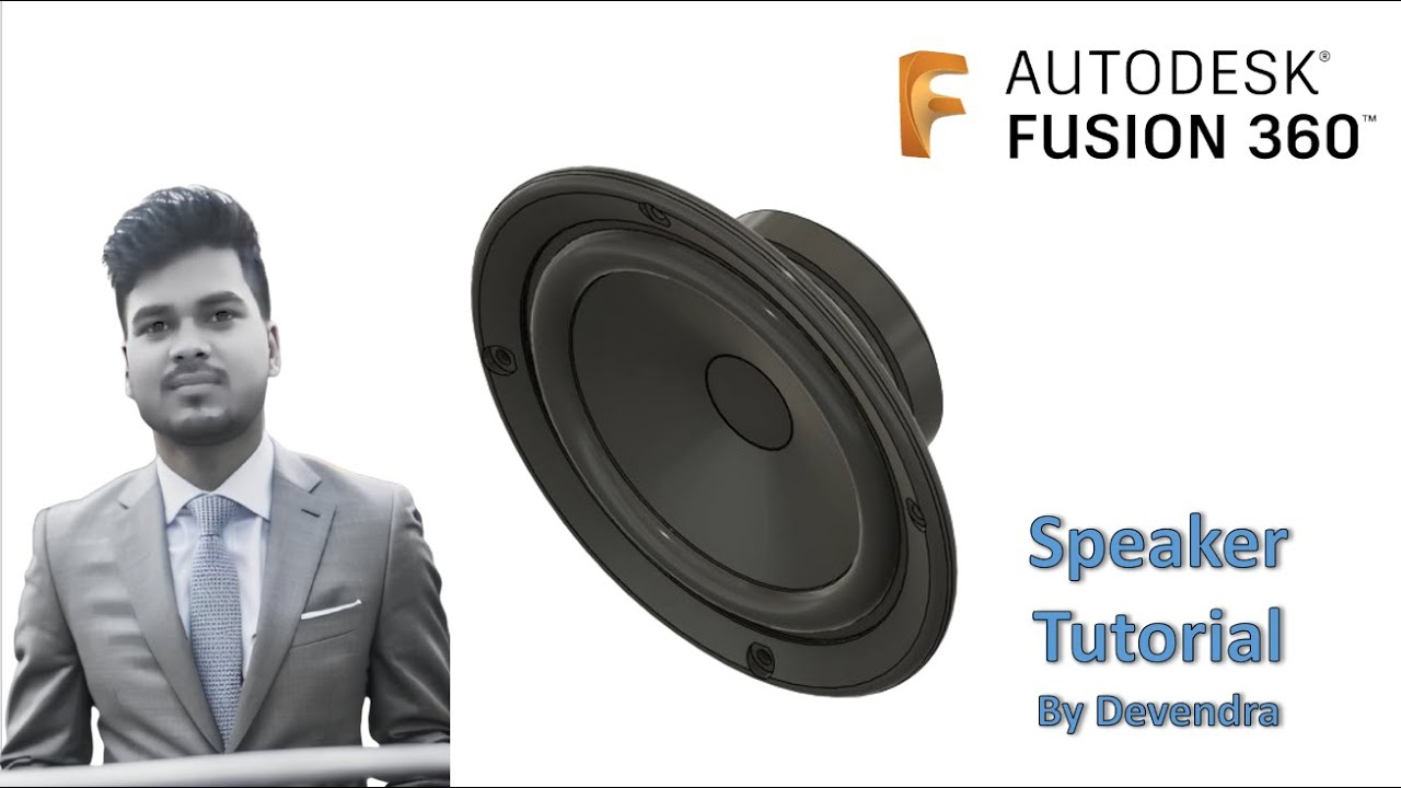 Autodesk Fusion 360 Tutorial : How to make a Speaker ? || By Devendra #fusion360 #cad #3d