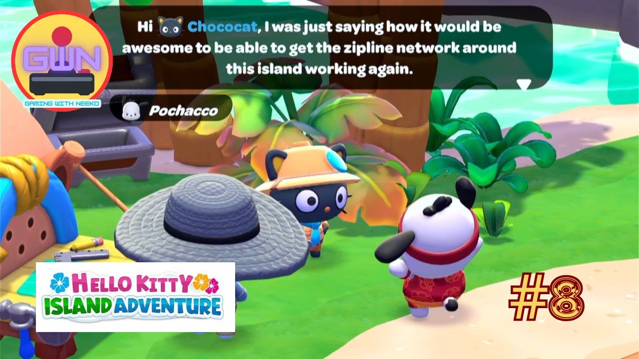 Hello Kitty Island Adventure #8. Finding materials to make a Snorkel!