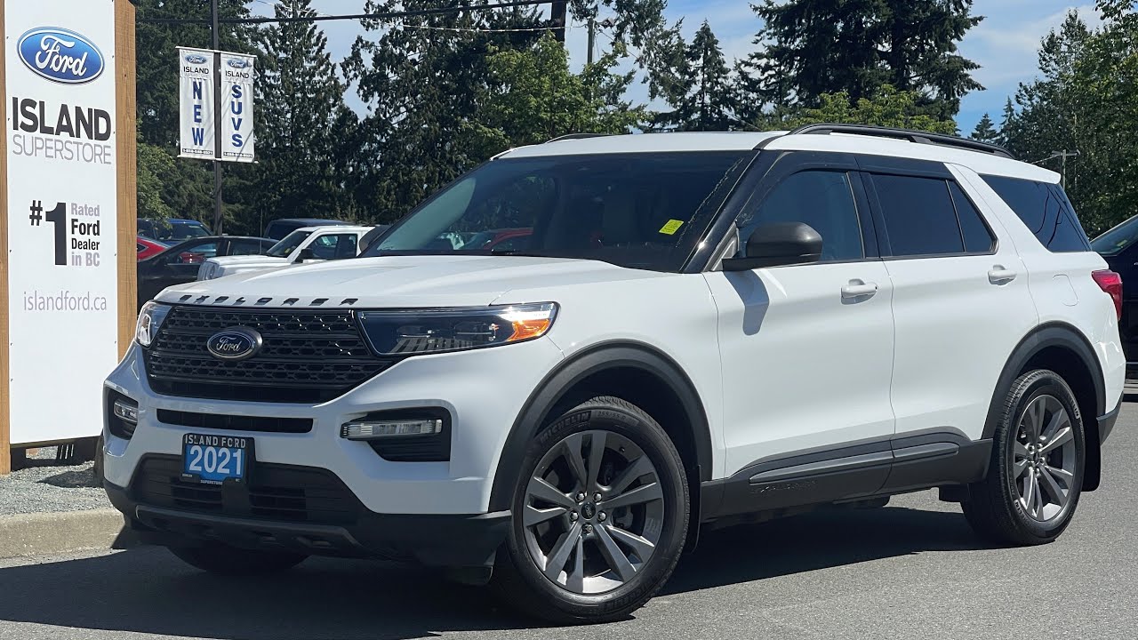 2021 Ford Explorer XLT + NAV, Trailer Tow Hitch, Moonroof, 4WD Review | Island Ford