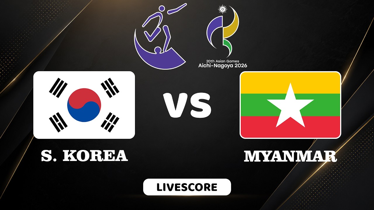 🔴 LIVE | SOUTH KOREA vs MYANMAR - Asian Games 2026 Women's Football | Livescore Football