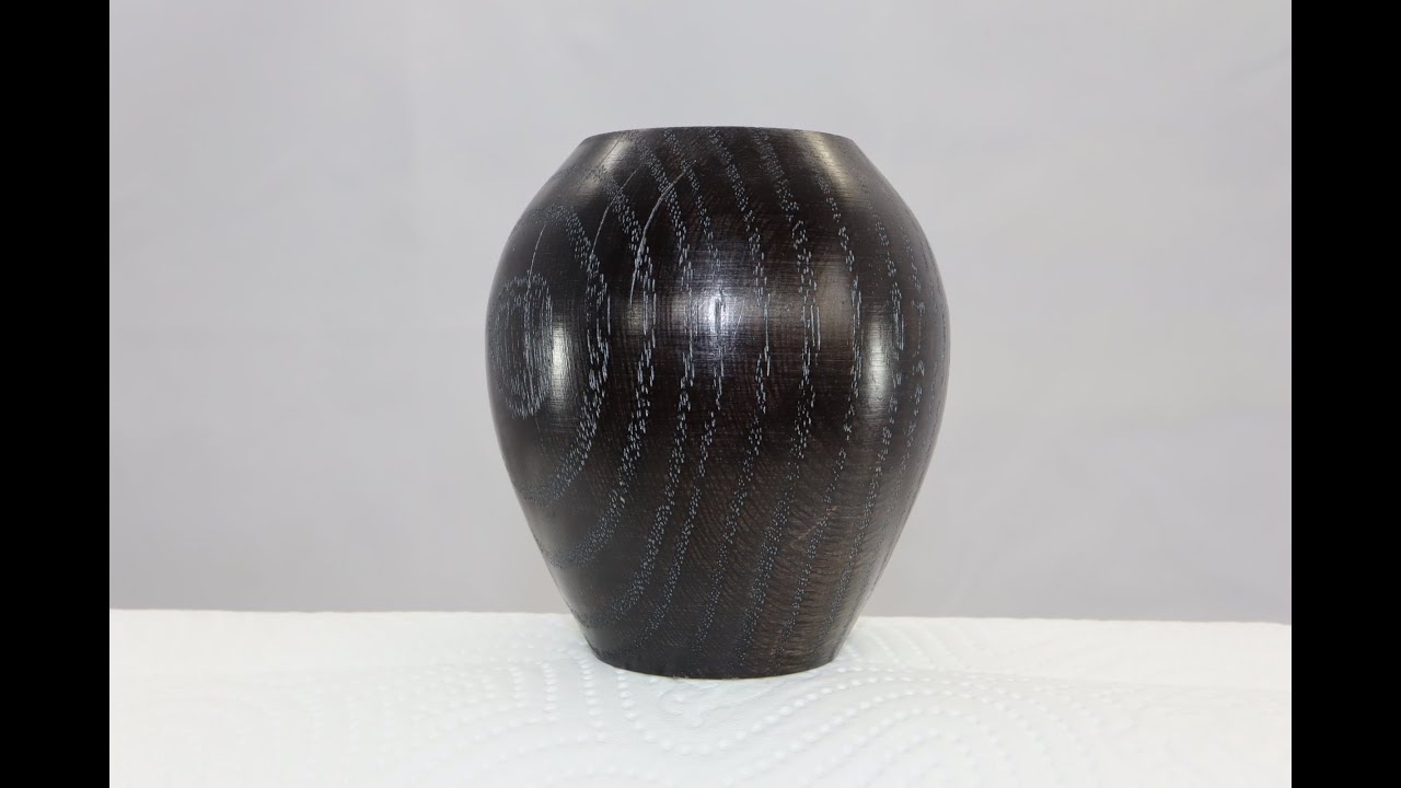 Woodturning #26   Small Hollow Form Ebonising Oak with Embelishing Wax