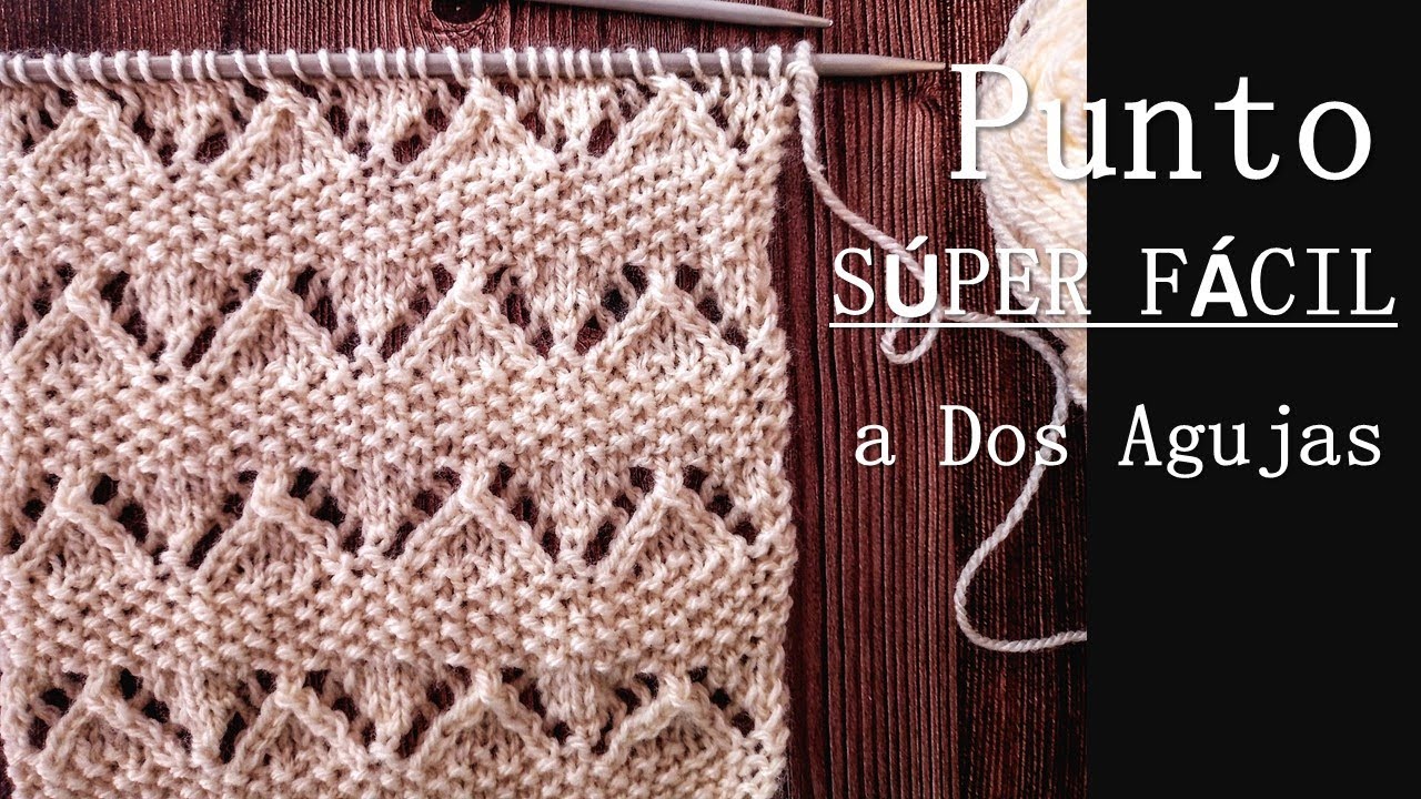 Punto SÚPER FÁCIL a dos agujas: Franjas en Zig Zag
