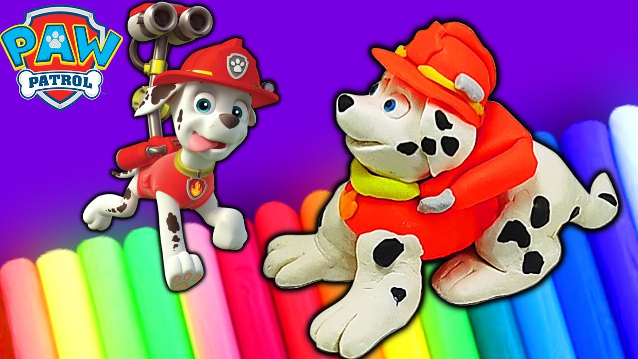 BRINCAR DE MASSINHA - PATRULHA CANINA - MARSHALL - Vídeo Infantil - Massinha de Brincar - Play Doh