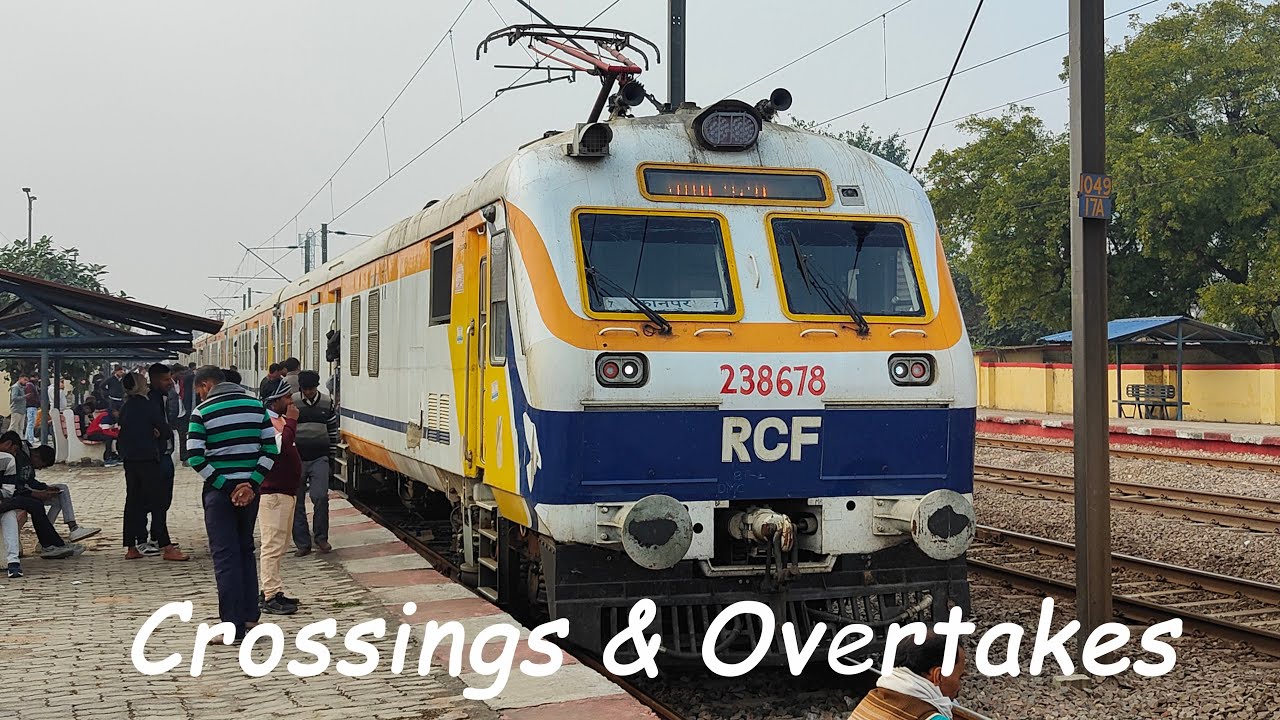 Crossings & Overtakes On The Way To Kanpur | ft. 64588 Tundla - Kanpur Central MEMU