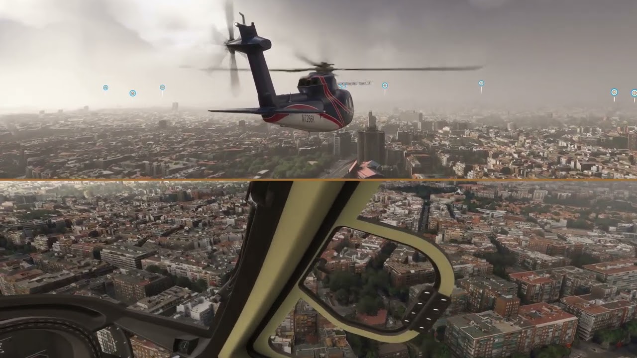 MSFS2024 S 76C++ Flying today with help to Real Madrid
