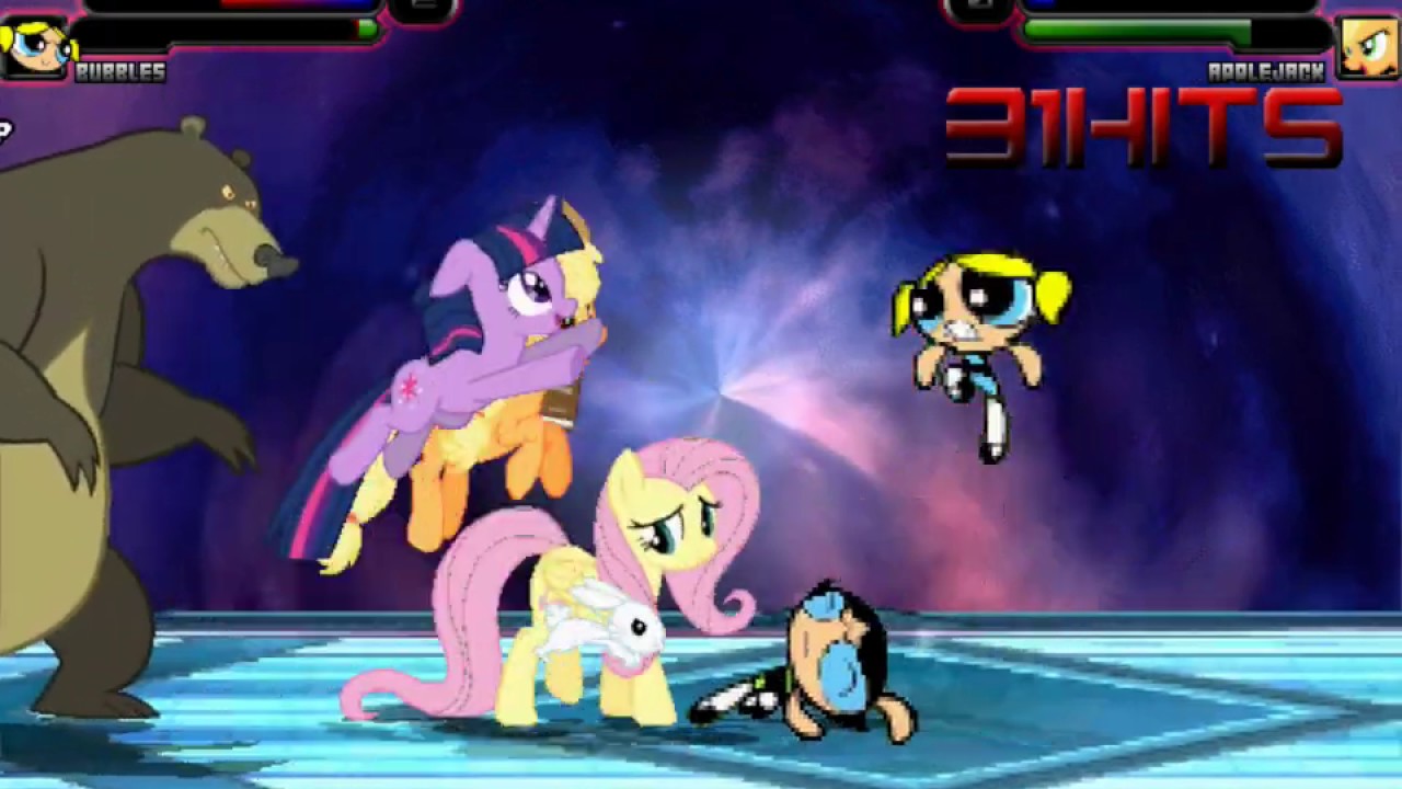 M.U.G.E.N: Team The PowerPuff Girls Vs Team My Little Pony