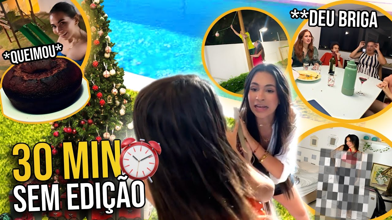 24 Horas Comigo em Familia 😨 DEU BRIGA! Rotina 100% Real - 30 MIN SEM NENHUMA EDIÇÃO, dia Natal