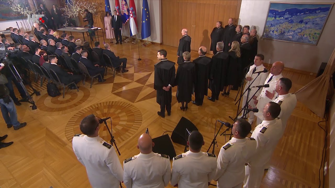 Inauguracija Zorana Milanovića: klapa HRM-a 
