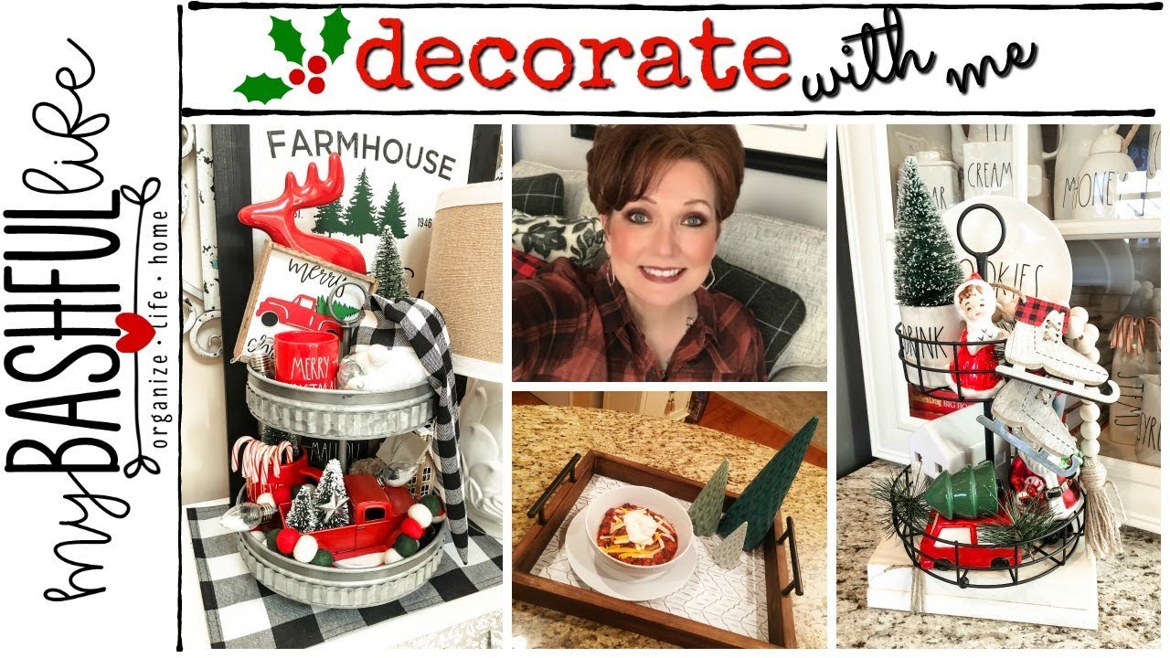 DECORATE WITH ME Christmas Tiered Trays Christmas Card Exchange Decocrated & Chili Freezer Recipe