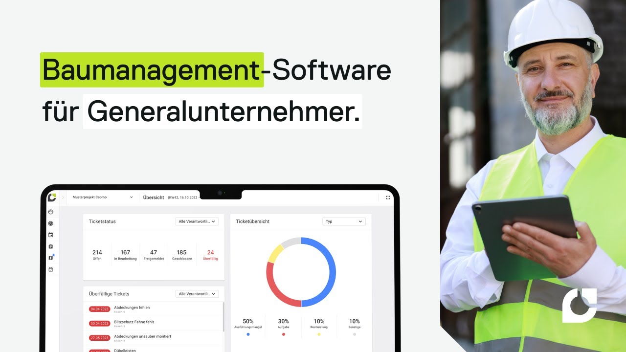 Baumanagement-Software f&uuml;r Generalunternehmer: Marge steigern, Risiken & Kosten senken