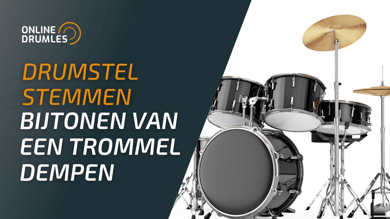 Drumstel stemmen - Bijtonen van een trommel dempen - Online Drumles