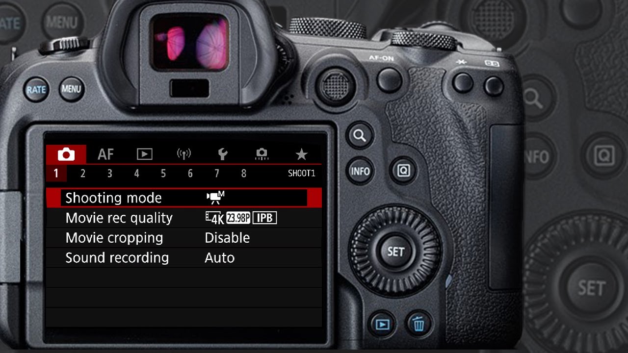 A complete walkthrough of the Canon EOS R6 menu system