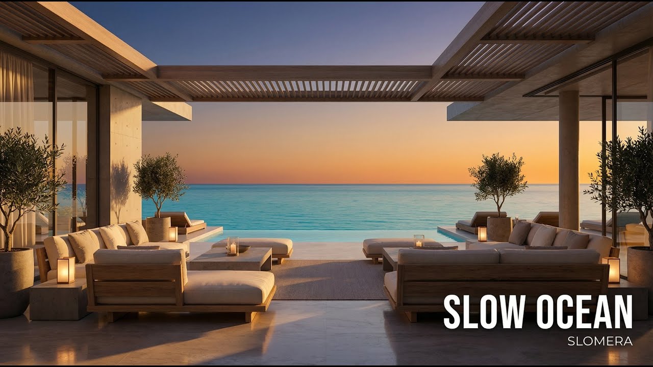 Slow Ocean Sounds for Study & Relax | Ambient Lo-Fi Music for Focus & Calm