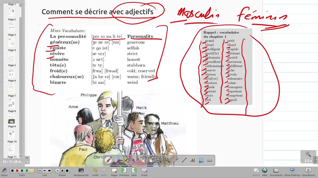 🔤 University French 100 - UNIT 2 - Lesson 12: Describing People with Adjectives