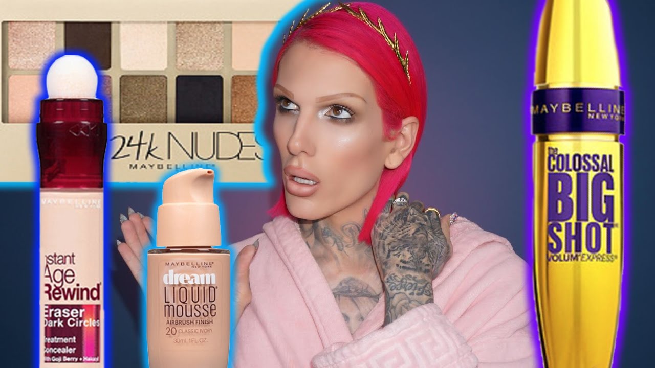 ПОЛНОЕ ЛИЦО С ИСПОЛЬЗОВАНИЕМ ТОЛЬКО ПРОДУКЦИИ MAYBELLINE! | Jeffree Star