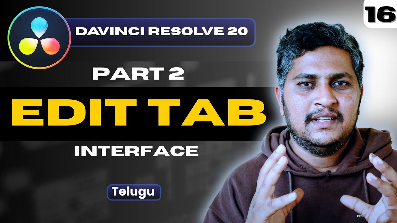 DaVinci Resolve Edit Page Tools Explained in Telugu | Timeline Interface | Part 2