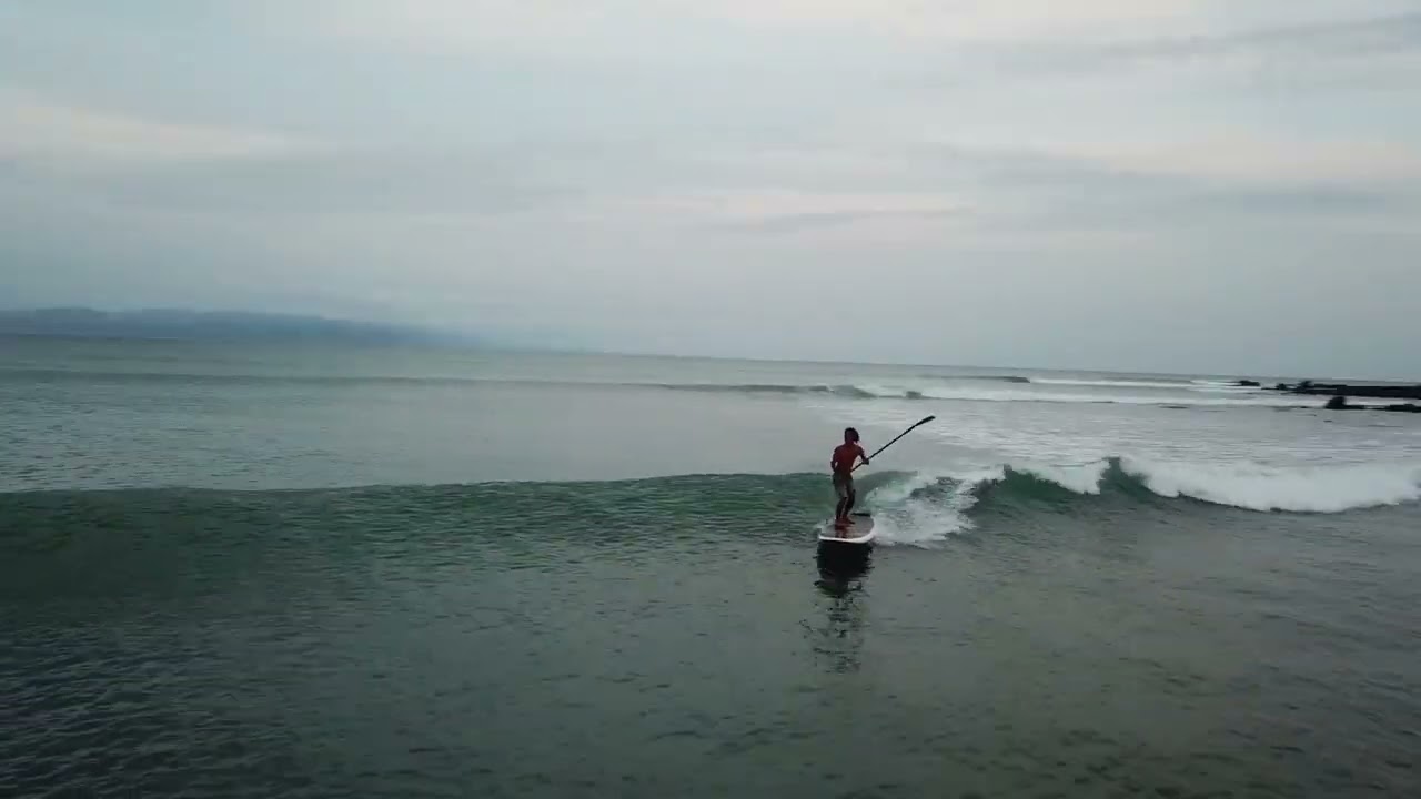 Surfing Costa Rica Secret Spot 97 sec Wave SUP