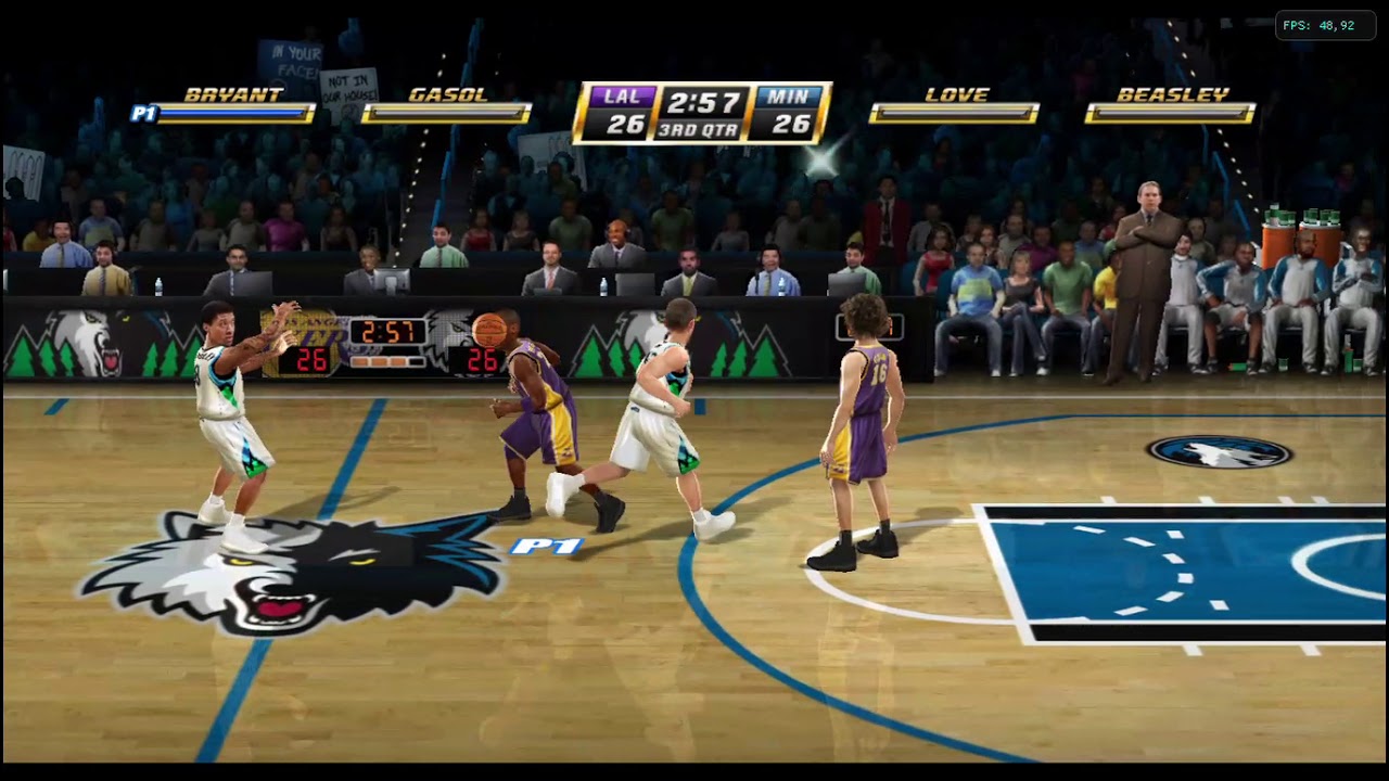 NBA Jam (English)de Nintendo Wii con emulador Dolphin. Gameplay (Lakers vs Minnesota)