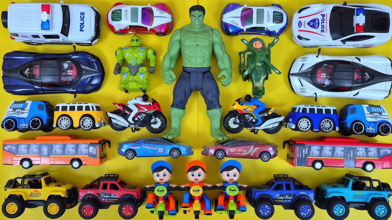 Kids Toy Vehicle Show 🚁 Pagani, Pickup Truck, Sports Car, Bus & Stunt Bike Fun!