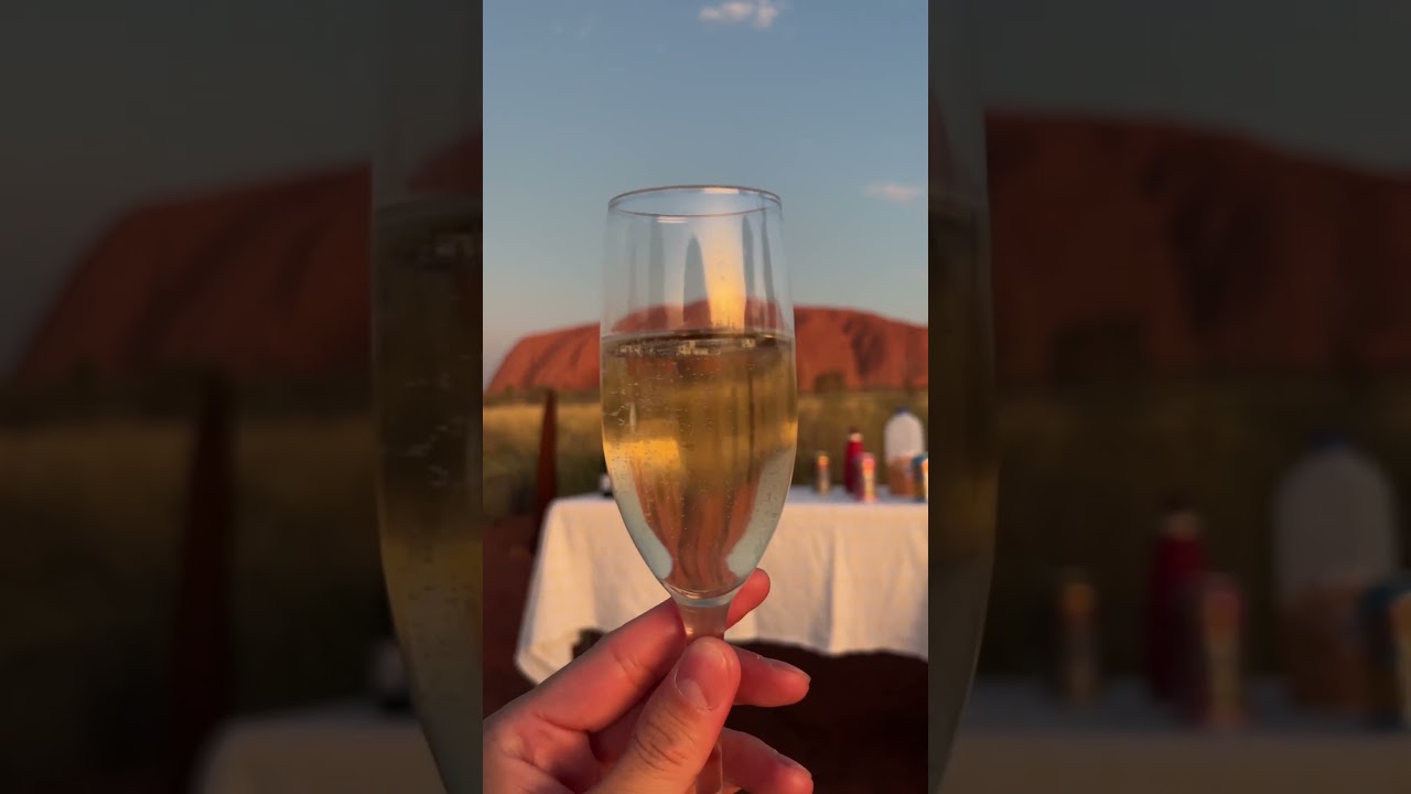Today is Wine instead coffee with Uluru. #uluru #ayersrock #wine