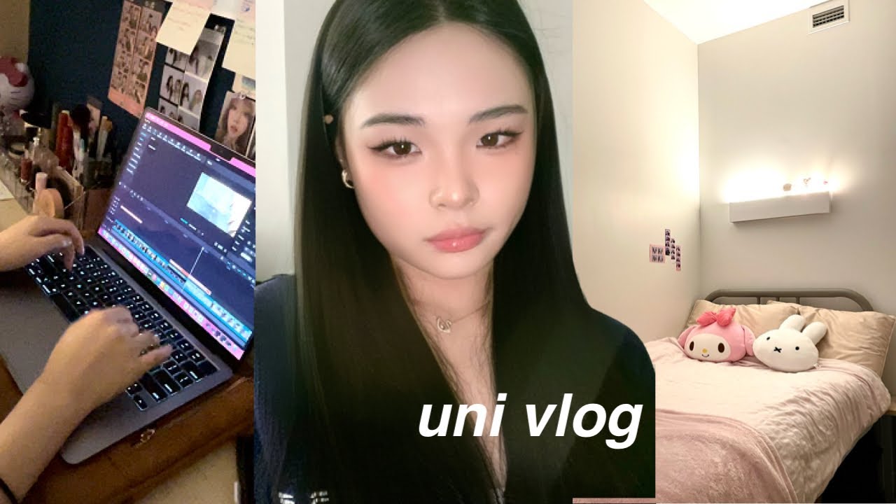 week in my life UNI VLOG🎧ྀི🖇️as a boring uni student [first year, skincare routine, makeup, dorms]