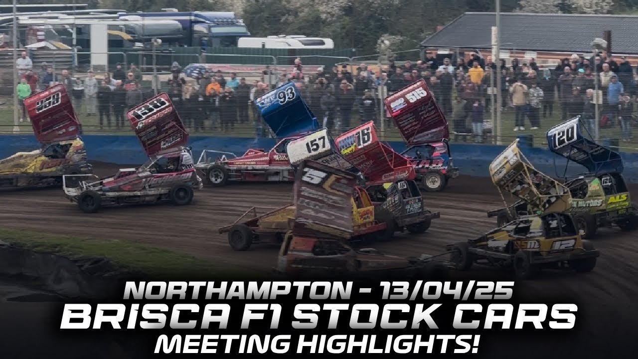 BriSCA F1 Stock Cars - WCQR Meeting Highlights (Northampton Shaleway - 13/04/25)
