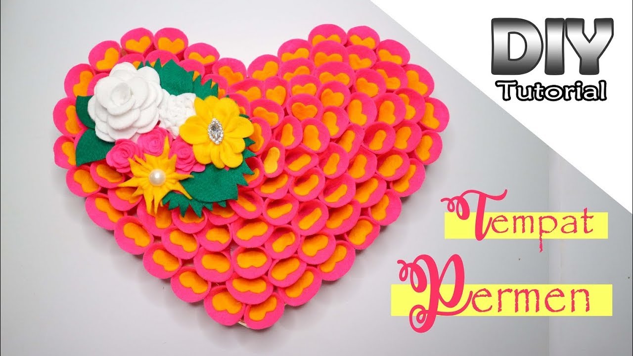 IDE KREATIF - Cara Membuat Tempat Permen Love dengan Kardus dan Karton | candy holder lebaran