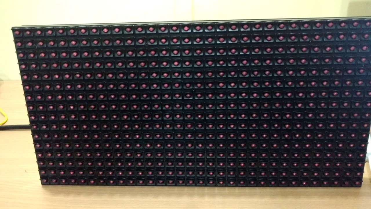 Scrolling text on p10 led board using arduino (user defined )