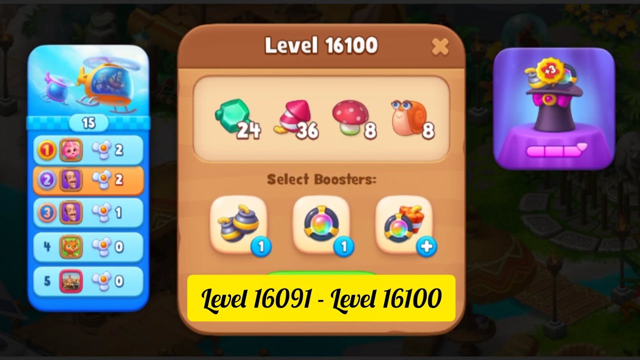 Gardenscapes ( Level 16091 - Level 16100 ) - All Puzzles - Gameplay