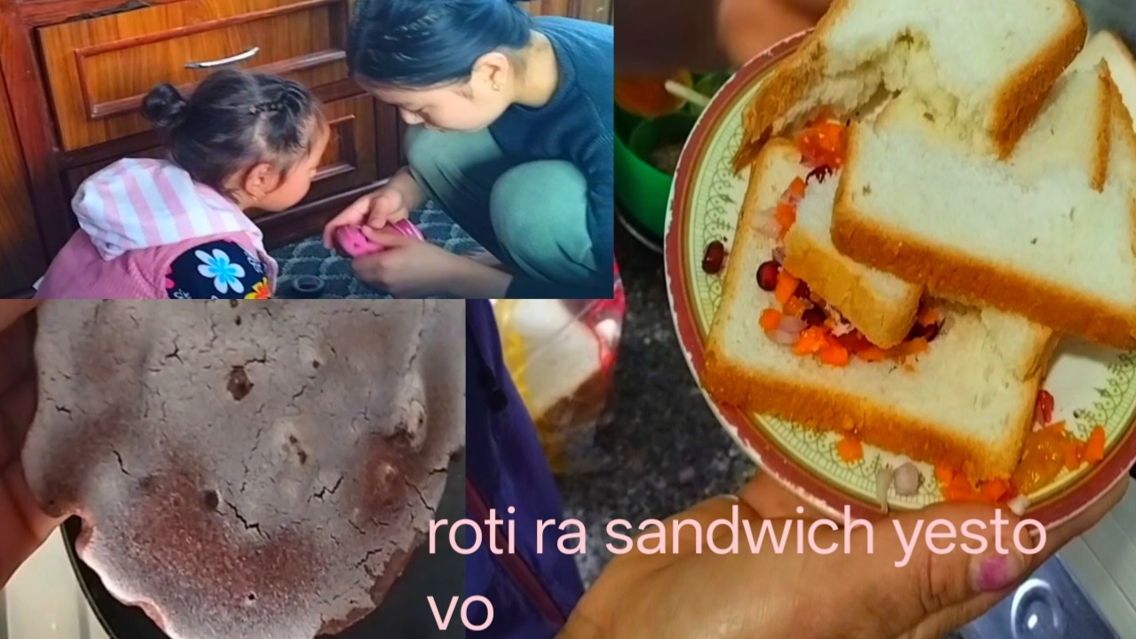 Ajaa ko khaja ko halat yesto xa 😭Kodo  Ko roti ra sandwich