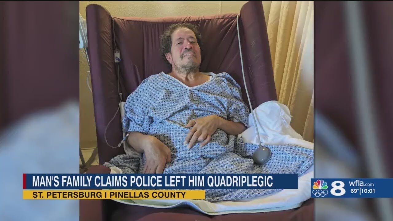 St. Pete man left paralyzed after ride in police van files lawsuit against city