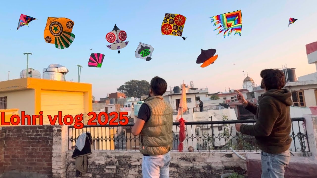 Flying Kites On Lohri 2025 😍 Patangbaazi in Hoshiarpur😳#lohri #patangbazi