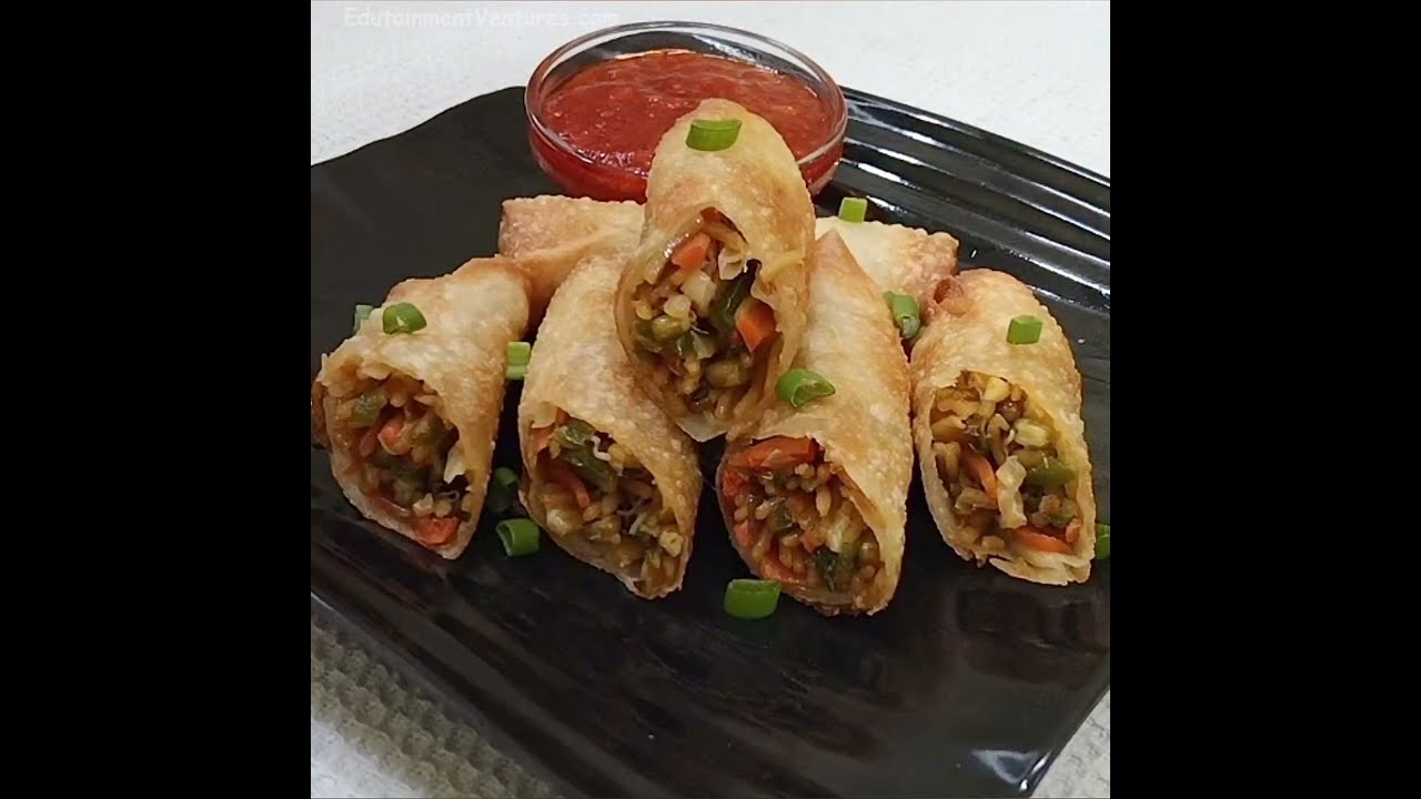 Rollitos de primavera de verduras | Receta de rollitos de primavera de verduras