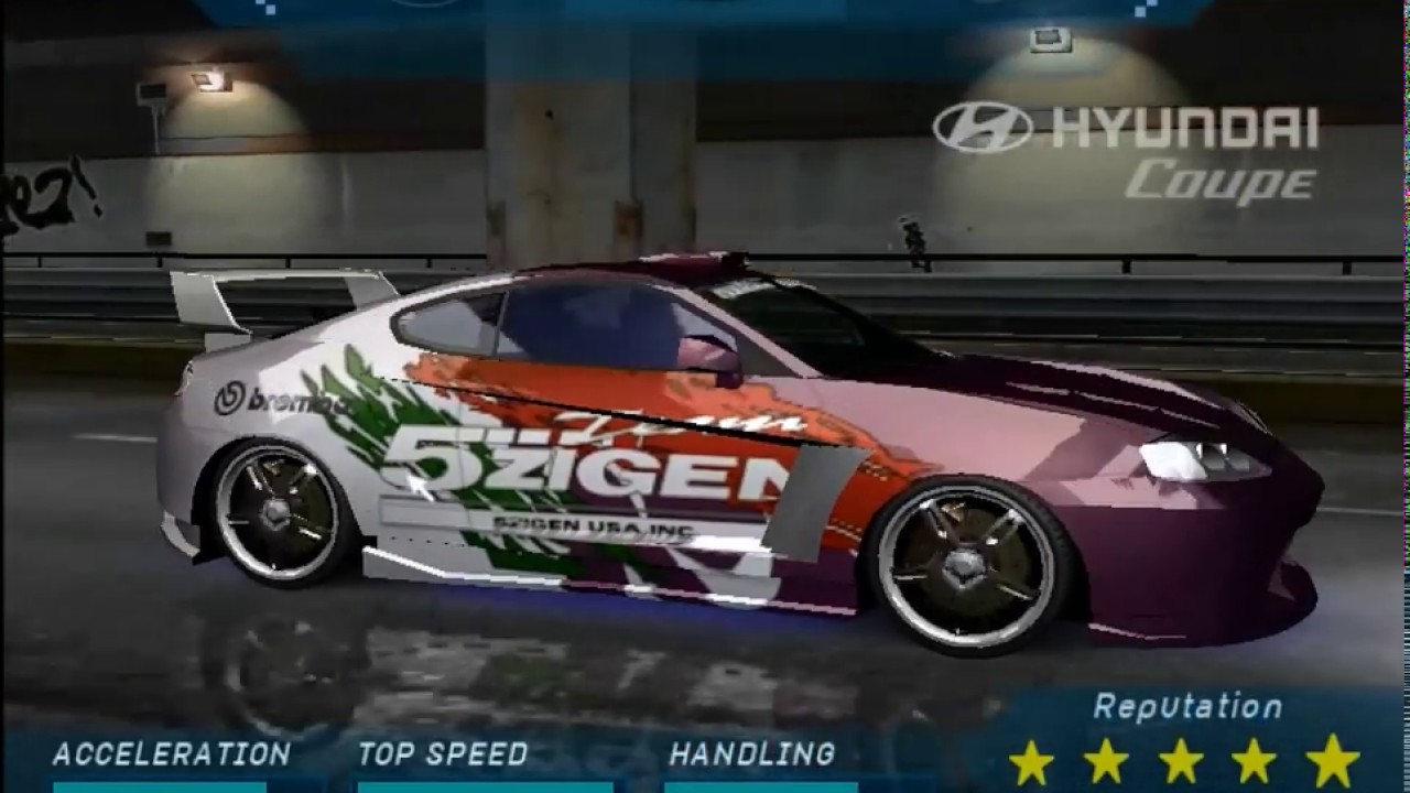 Need for Speed Underground - All Rival and Custom Cars part 3