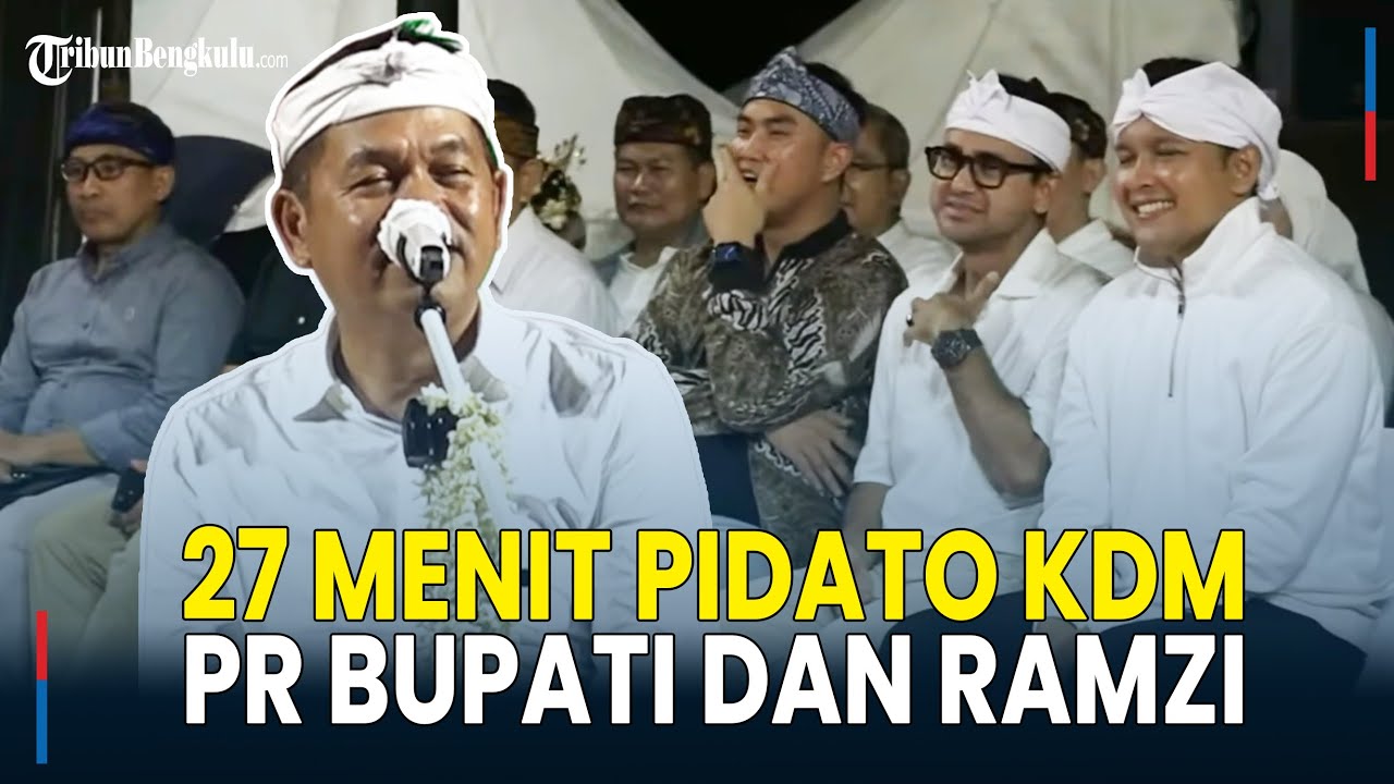 [Full] Pidato 'Petuah' Jitu Kang Dedi Mulyadi,  Paparkan Kerja Cerdas Depan Bupati Cianjur dan Ramzi