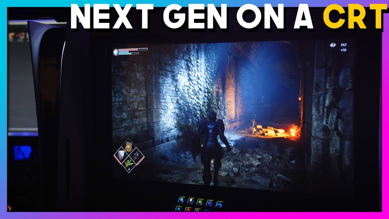 Playing the Playstation 5 and Xbox Series X on a CRT | Next-Gen 4K Raytracing on an Analog Tube!
