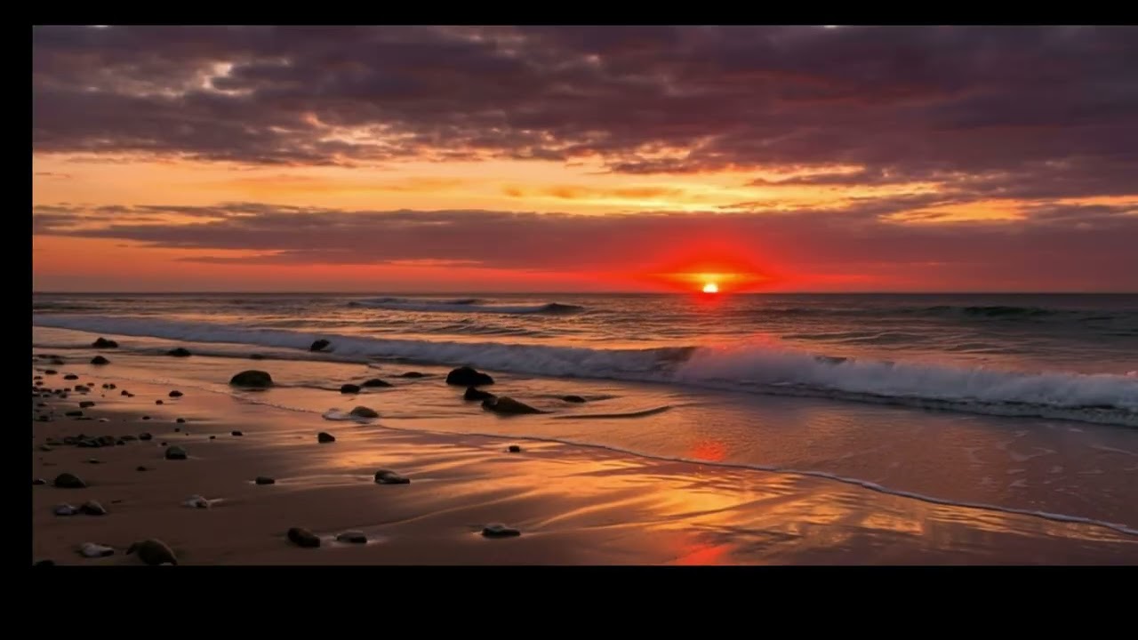 Sunset Beach ASMR | 1 Hour Loop for Sleep, Study & Anxiety Relief