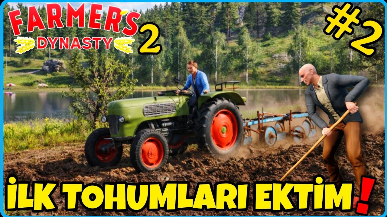 TRAKT&Ouml;RLE YEVMİYE İŞİLERİNE GİDİYORUM 🔸️TAMİR ETTİĞİM SERAYA İLK TOHUMLARI  EKTİM🔸️farmers dynasty 2