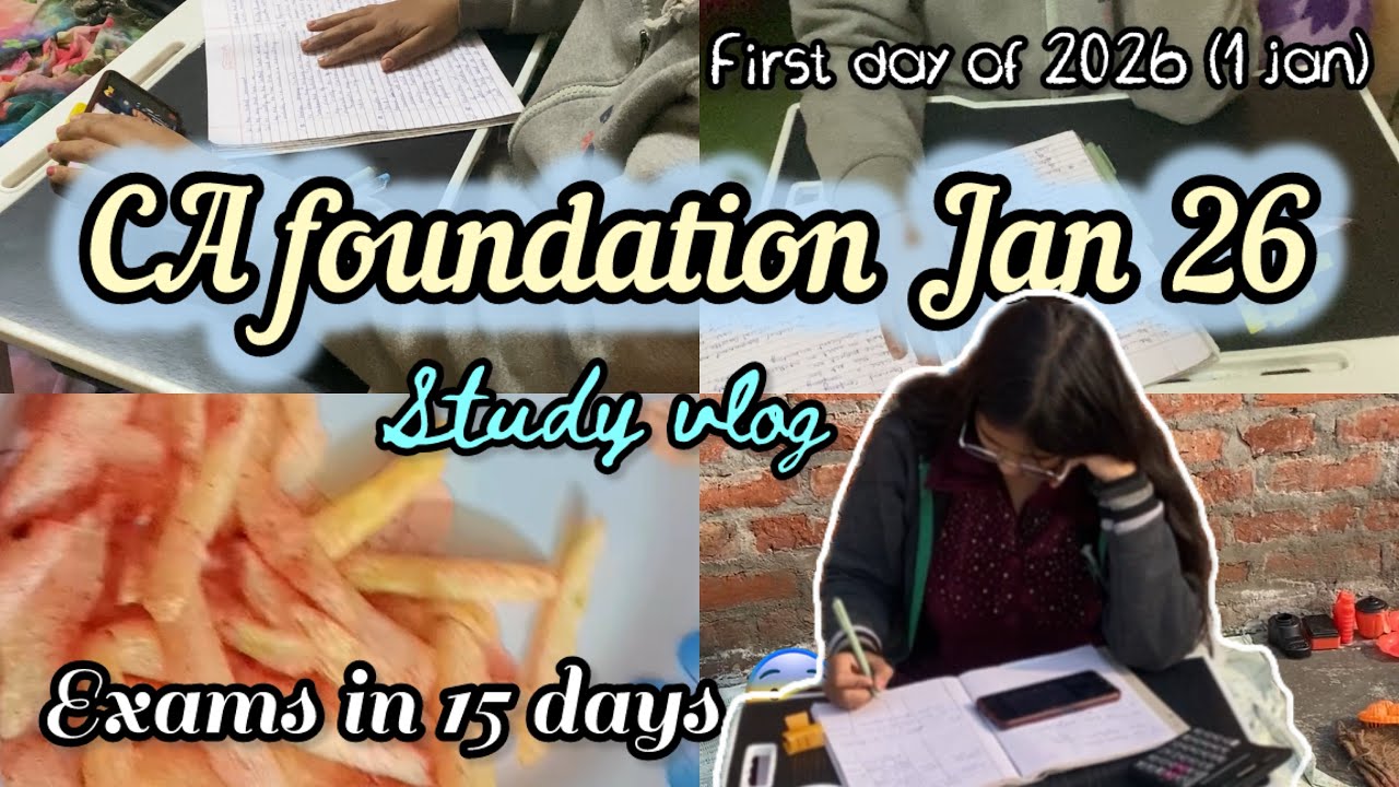 Exams in 10 days🤍✅ study vlog | ca foundation#cafoundation