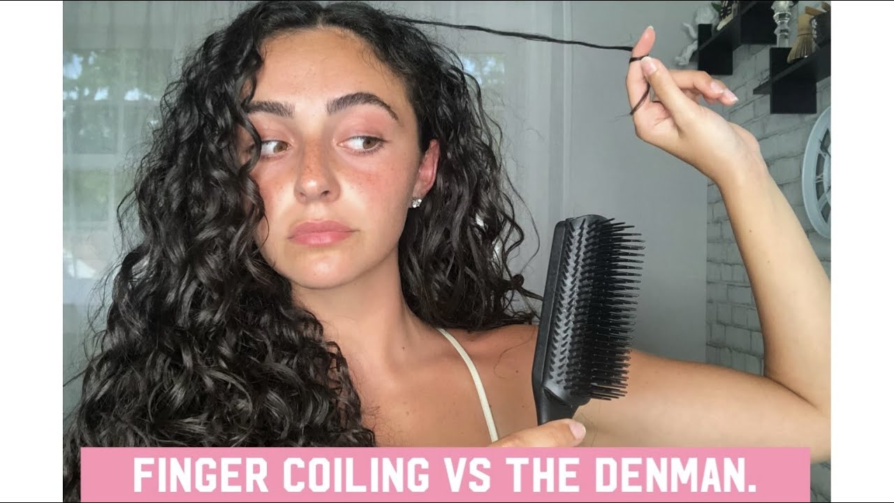 finger coiling vs denman brush. which has the best definition for curls